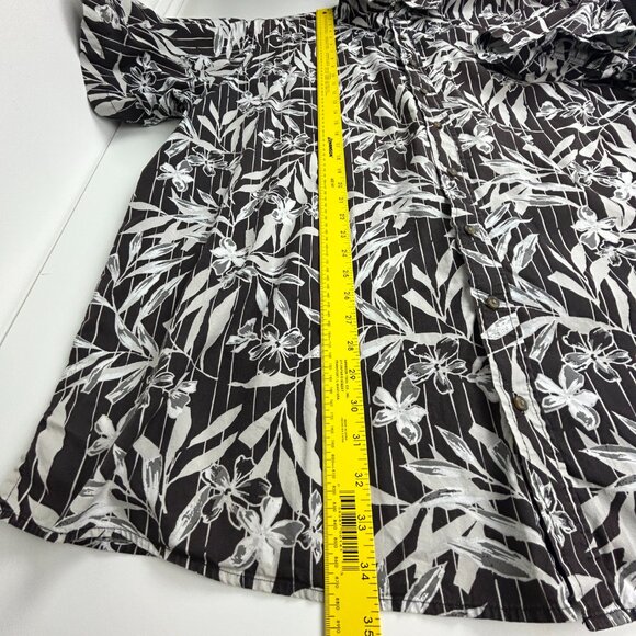 HB Harbor Bay‎ Shirt Mens 2XLT Hawaiian Brown Cream Short Sleeve 100% Cotton - Picture 8 of 12